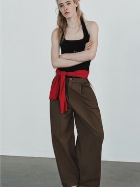 Zara pleated balloon pant